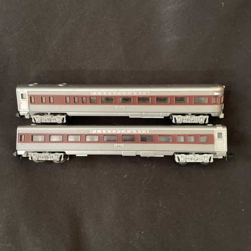2 vagones de pasajeros vintage Arnold escala N Pennsylvania #1687 y #952 | Condition: Used