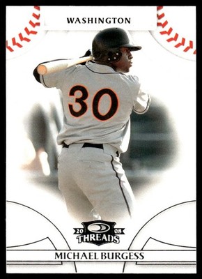 Michael Burgess 2008 Donruss Threads #54 Nationals MLB READ FREE SHIPPING