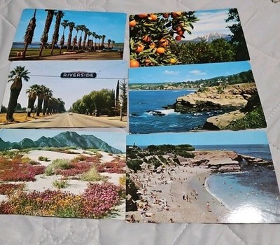 Unused Us Postage Cards Vintage Real Photo California Cards Lot