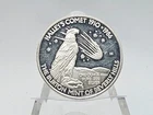 1986 1oz .999 Fine Silver Burton Mint Of Beverly Hills "Halley's Comet" Round