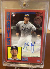 Nate Lowe 2019 Topps Update 1984 RED On-Card AUTO RC #d 9/25 Reds Rays Sox SP