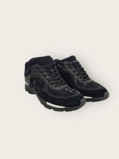 CHANEL Black Tweed CC Logo Cruise Sneakers 36 58680410