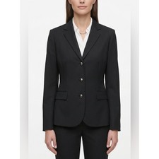 Calvin Klein Classic Black Three-Button Blazer, Size 2