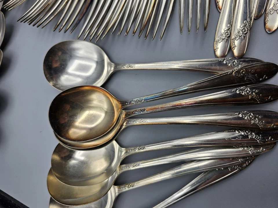 Столовые приборы «Набор» см. описание для # Queen Bess II Oneida Community посеребренные - Изображение 4 из 4