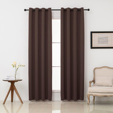 Grommet Blackout Curtains 96 Inches Long 2 Panels, Light Blocking Window Drapes
