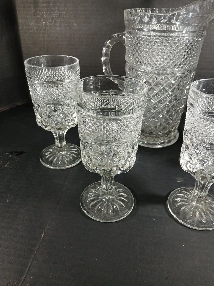 Набор кувшинов и 4 стаканов Anchor Hocking Wexford — 56 унций кувшин и кубки 6,5 дюйма - Изображение 4 из 4