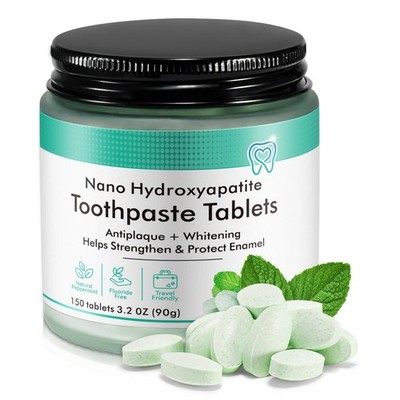 Toothpaste Tablets 150P-Nano Hydroxyapatite Chewable Toothpaste...