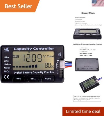 CellMeter-7: Essential Digital Battery Checker for LiPo, Li-ion & NiMH Batteries