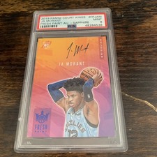 2019 Panini Court Kings Ja Morant Fresh Paint AU - Sapphire