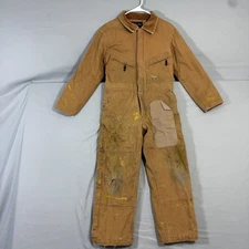 Walls Zero-Zone Insulated Coveralls Youth 14 Regular Workwear Distressed Patched