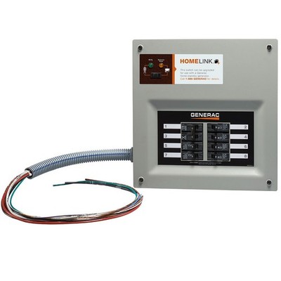 6852 Generac HomeLink 30A Manual Transfer Switch 8-10 Circuit 120/240V Prewired