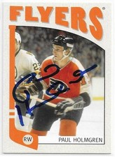 PAUL HOLMGREN Autographed Signed 2004-05 ITG card #434 Philadelphia Flyers
