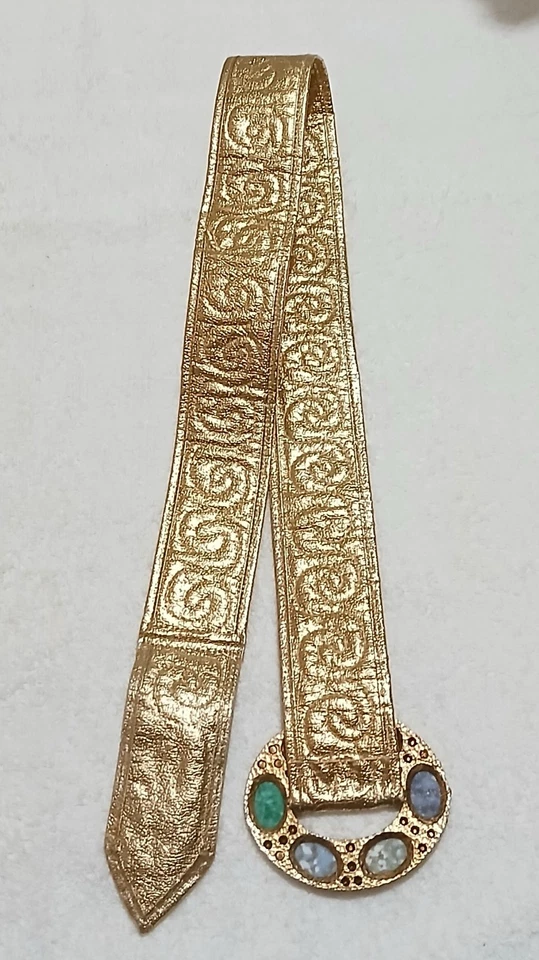 Винтажный ремень с камнями 34,5 дюйма длиной 2 дюйма шириной - Изображение 2 из 4