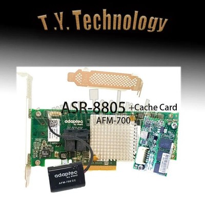 Adaptec ASR-8805 PCIe 3.0 12Gb/s RAID Controller Karte 1GB AFM-700 Akku UK