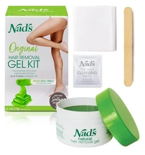Nad's Wax Kit Gel, Hair Removal For Women, Body+Face Wax, 6 Ounce 