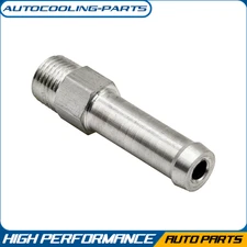 Aluminum 1/8 NPT to 5/16" 8mm Radiator Nipple Barb Fitting Overflow Under Cap