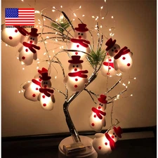 Christmas Snowman String Lights - 10 Leds 5.4Ft Waterproof Light up String Light