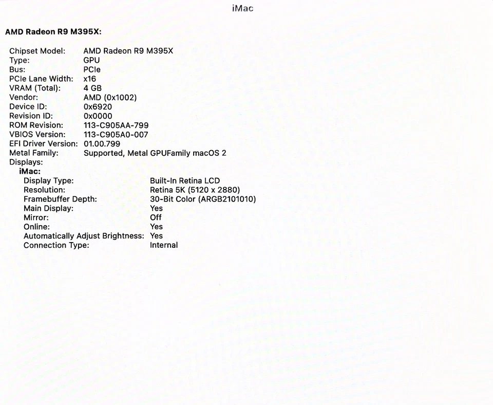 Apple iMac 27" Retina 5K Late 2015 4.0GHz i7, 32GB 512GB SSD, R9 M395X, KB+mouse Foto 4 de 4