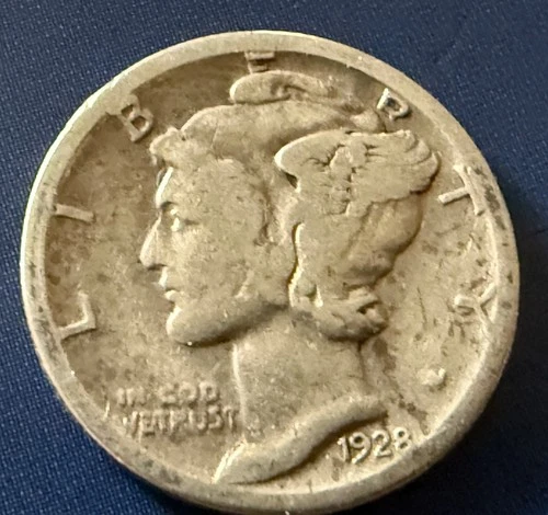 1928S Mercury Dime VG