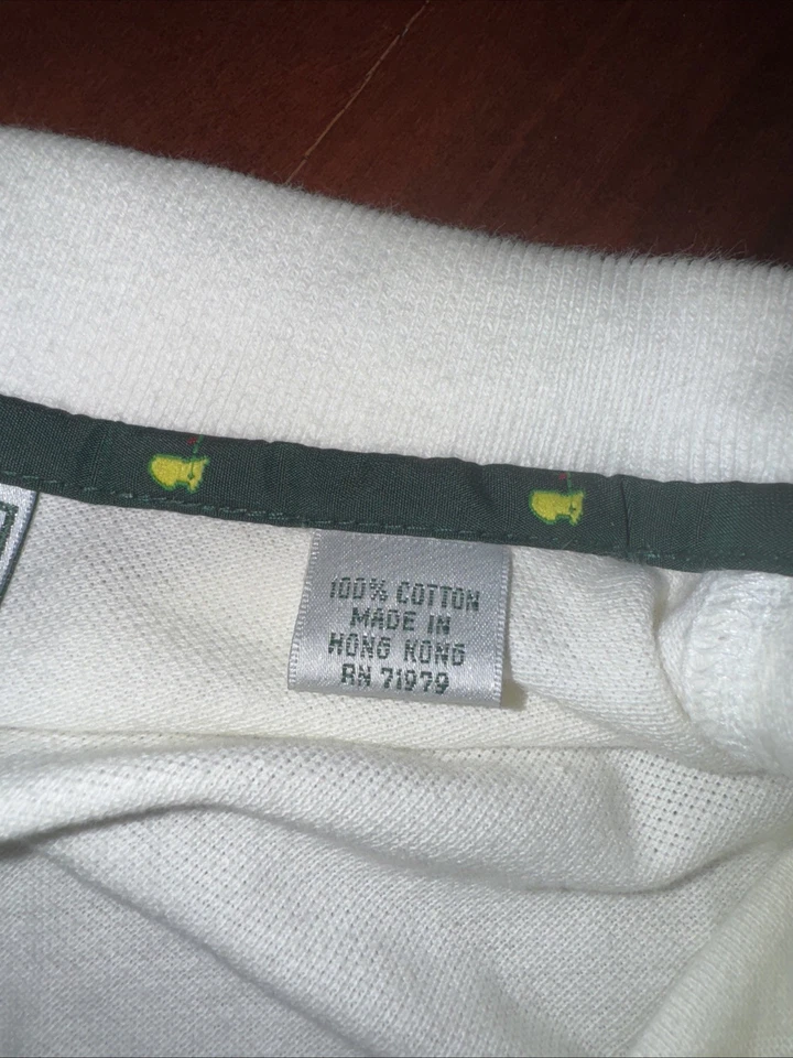 Camisa de manga corta para hombre Augusta National Golf Shop Large Masters Blanco Foto 3 de 4