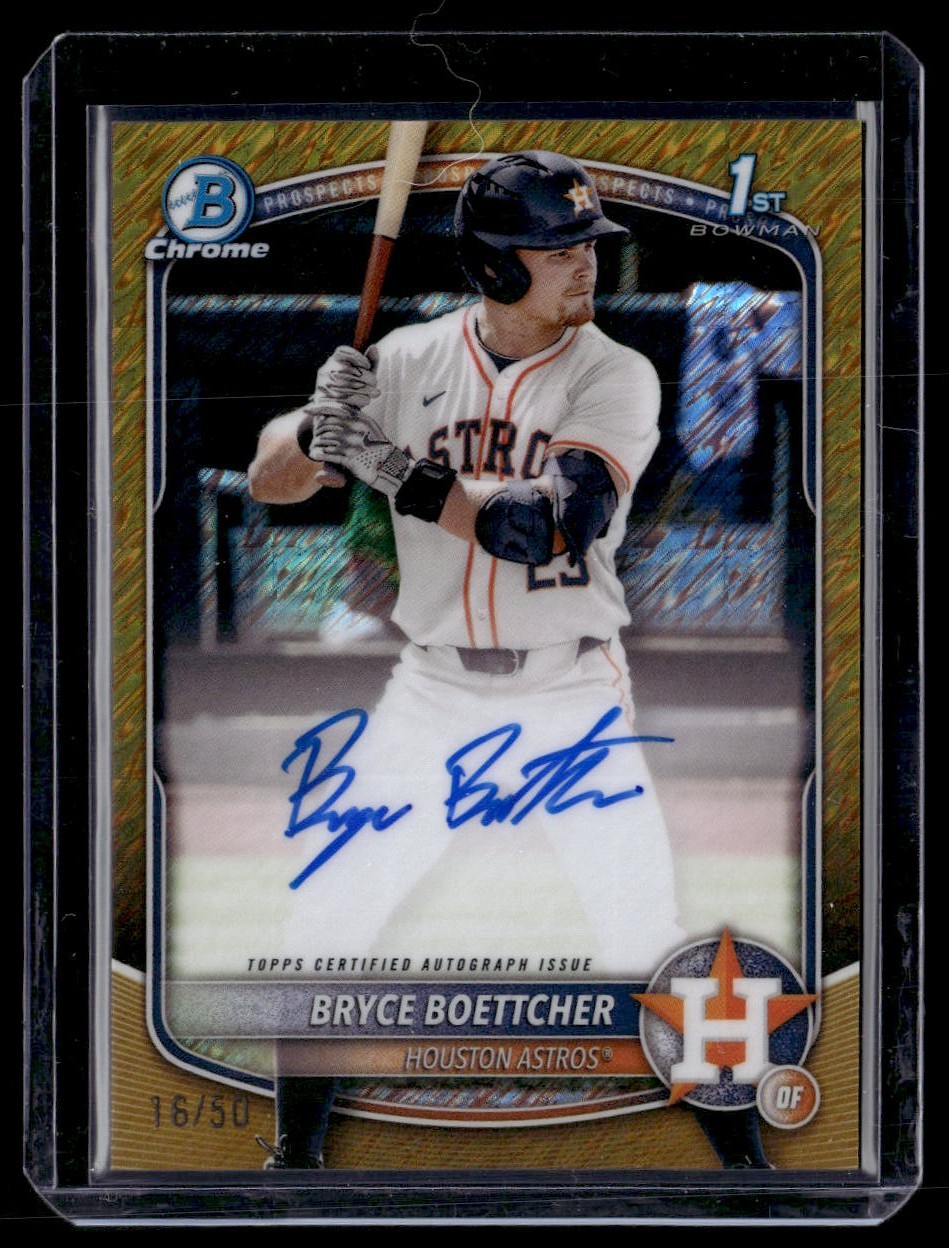 2025 Bowman Chrome #CPA-BB Bryce Boettcher Gold Shimmer 1st Bowman Auto 16/50