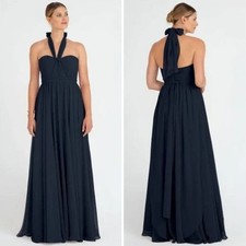 CLEARANCE Jenny Yoo Navy Blue Mira Convertible Dress Size 8
