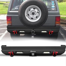 For 1989-2001 Jeep Cherokee Xj Textured Black Rear Bumper Wd-ring And Led Light For 1989-2001 Jeep Cherokee Xj Textured Black Rear Bumper Wd-ring And Led Light