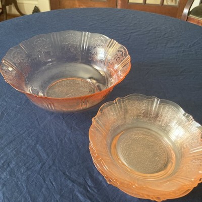 Macbeth Evans AMERICAN SWEETHEART Pink 8 5/8'' Serving Bowl 5- Cereal Bowls Lit
