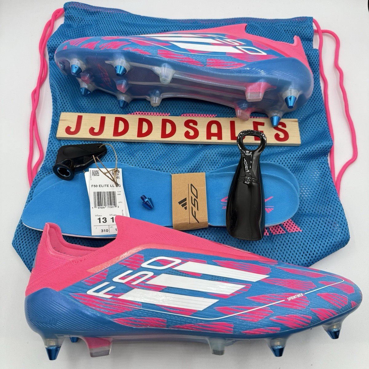Adidas F50 Elite LL SG Soccer Cleats Laceless SG IF1321