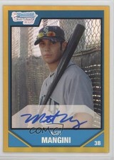 2007 Bowman Draft Chrome Picks Rookie Gold Refractor 47/50 Matt Mangini Auto nd3