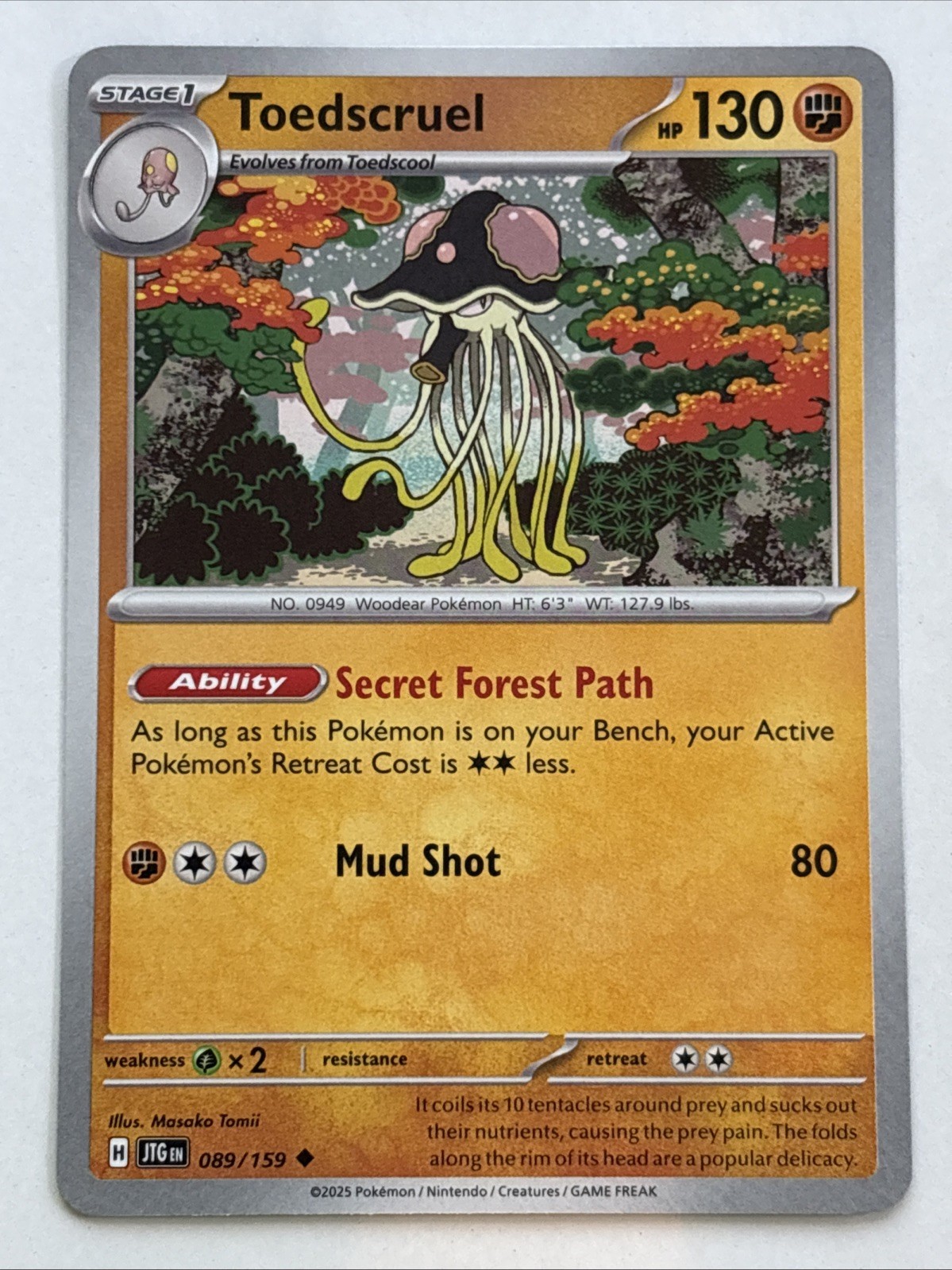 Pokémon TCG Journey Together Toedscruel 089/159 NM