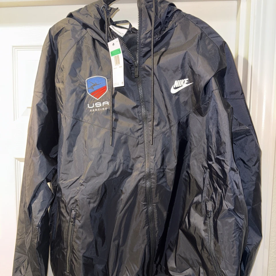 Nike Team USA Esgrima Negro Corredor de Vientos Para Hombre Talla XL Juegos Olímpicos Nuevo $105 Foto 2 de 4