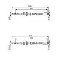 2X Bosch BremsschlÄUche Vorne Passend FÜR BMW 5 6 7 Links+Rechts