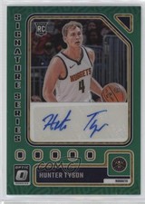 2023-24 Panini Donruss Optic Signature Series Green Prizm Hunter Tyson Auto 3hd