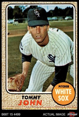 1968 Topps #72 Tommy John * White Sox COMMON VARIATION 4 - VG/EX