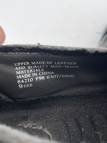 Thom McAn Moccasin Loafers Men's Sz 8W Black Leather Round Toe Slip-On Shoes - Picture 6 of 7