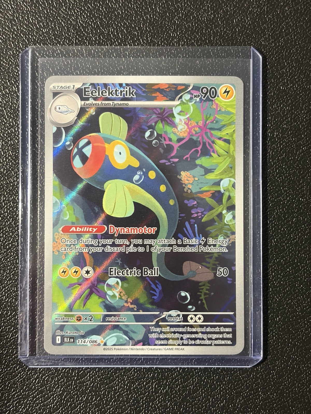 Eelektrik 114/086 Black Bolt Illustration Rare Pokemon TCG Card NM