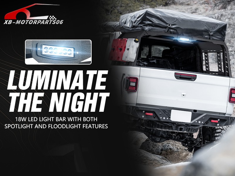 22.1" High Full-Size Overland Bed Racks For 2020-2025 Gladiator JT With Bed Rail