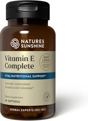 Nature's Sunshine Vitamin E Complete with Selenium, Antioxidant, 60 Softgels