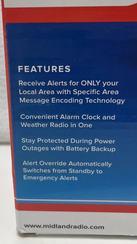 Midland Weather Alert Radio WR-120EZ New In Box - Image 3 of 4