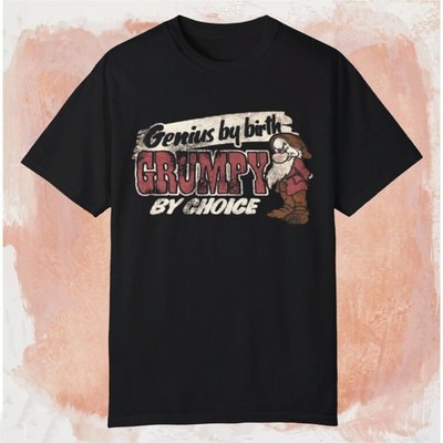 Retro Genius By Birth Grumpy By Choice Unisex Tee S-5XL