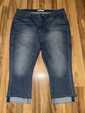 Signature Gold Levi Strauss Capri Jeans Women  s 20 W 35 Blue Mid Rise