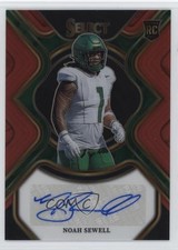 2023 Panini Select Draft Picks Rookie Signatures Red Prizm Noah Sewell Auto 1s1h