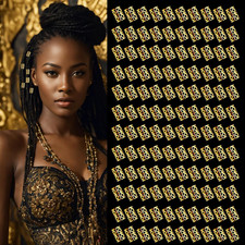 120 Pcs Hair Jewelry for Braids, Loc Jewelry for Hair Dreadlock, Charm Accessori