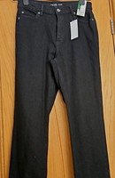 Set 34 Womans George Denim Jeans Size 12S Straight Leg Black New With Tags