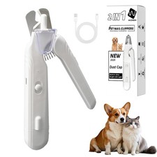 2-in-1 Dog Nail Grinder  Dog Nail Clippers Trimmers for Large Medium Small D...
