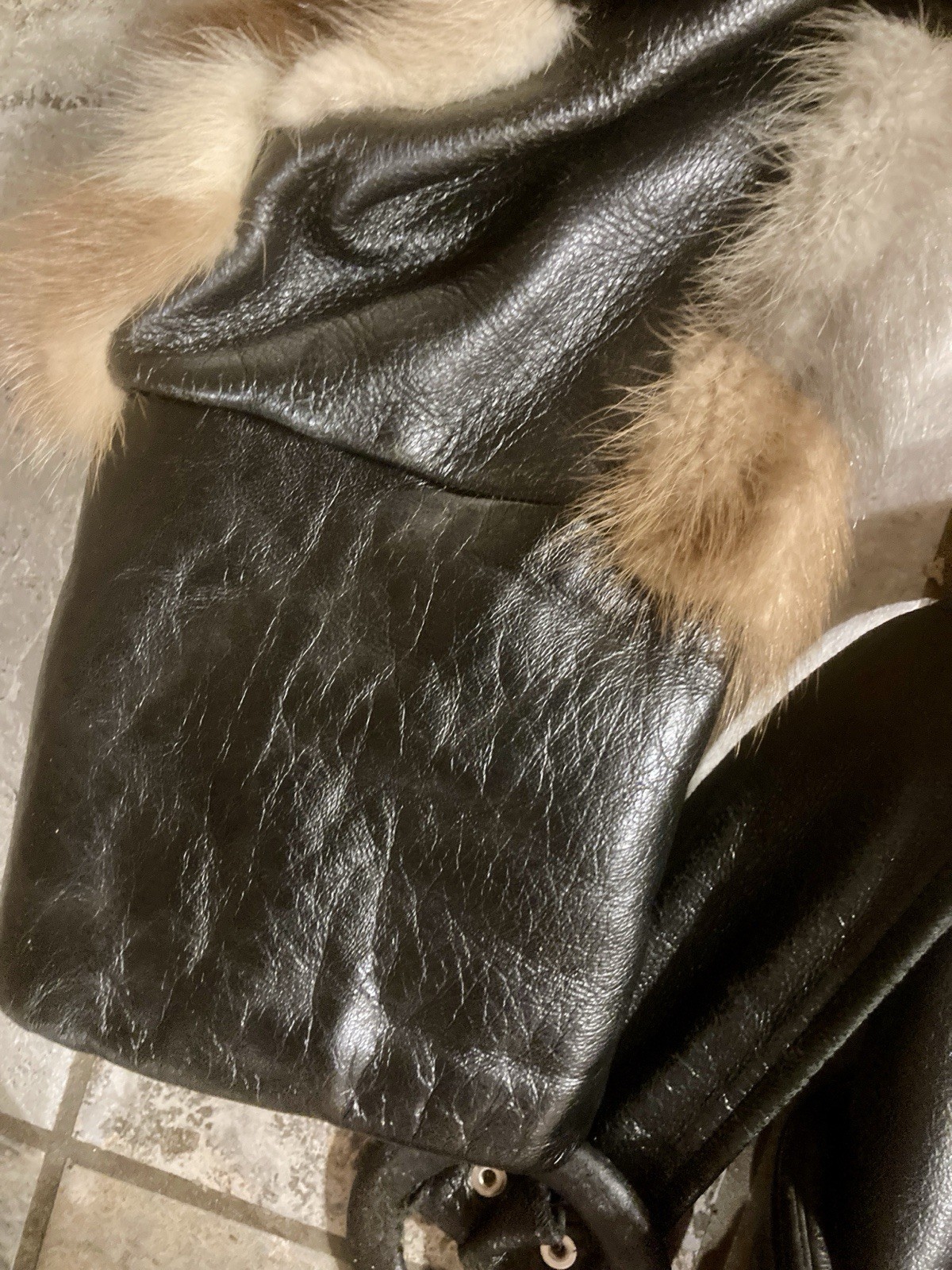 Multi Color Patchwork MINK Jacket Coat w/Leather … - image 16