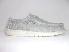 Hey Dude Men's Wally Loafers, Linen Iron, 10 US - GENTLY USED