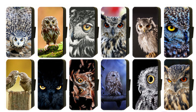 iPhone realistische Natur Eule Designs Handyhülle Flip/Geldbörse 5 - 11 Plus Pro Max