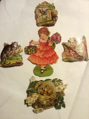 old wafers gloss pictures bundle beautiful girls 5x7.5 cm birds rat